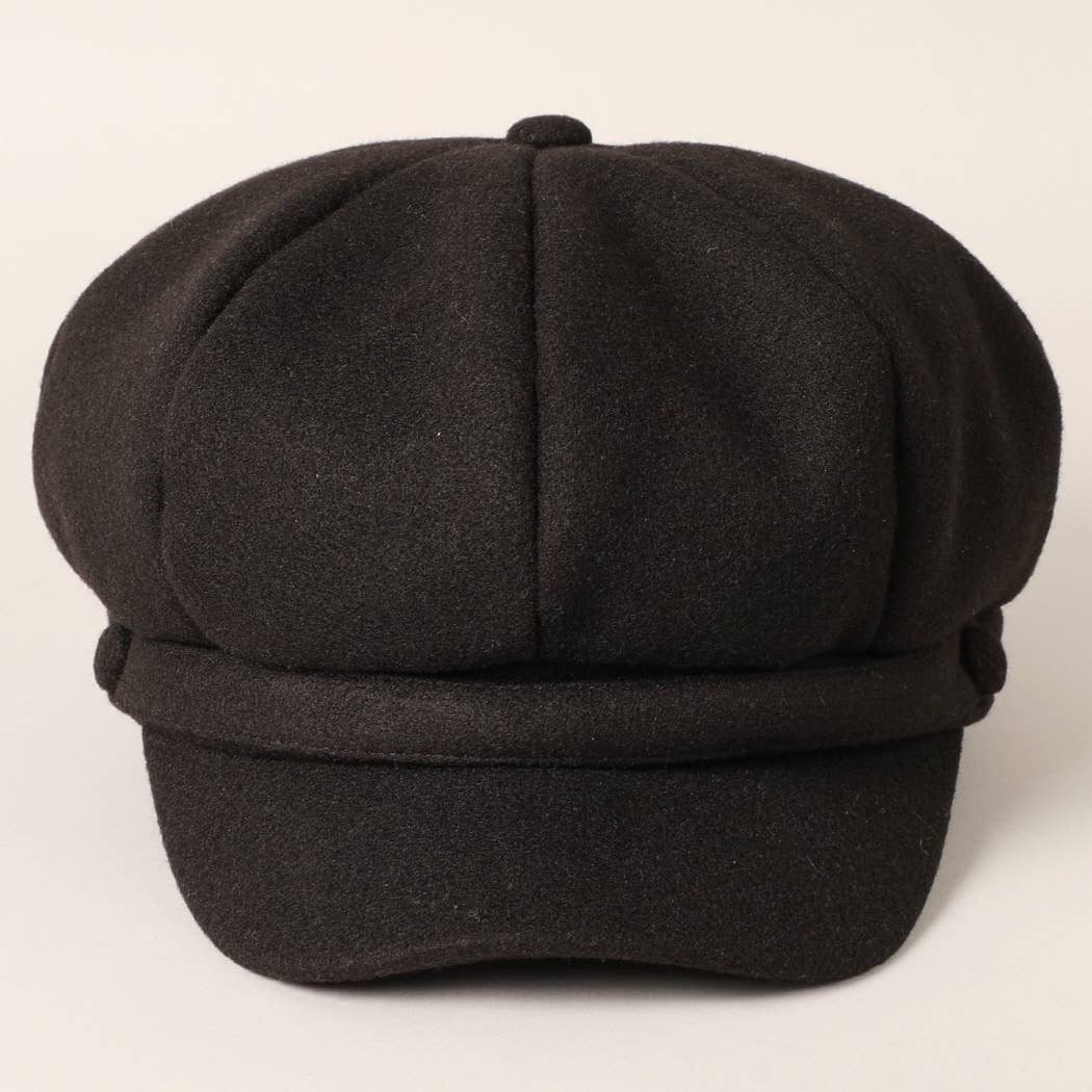 Solid Color Casual Newsboy Cap Cabbie Hat