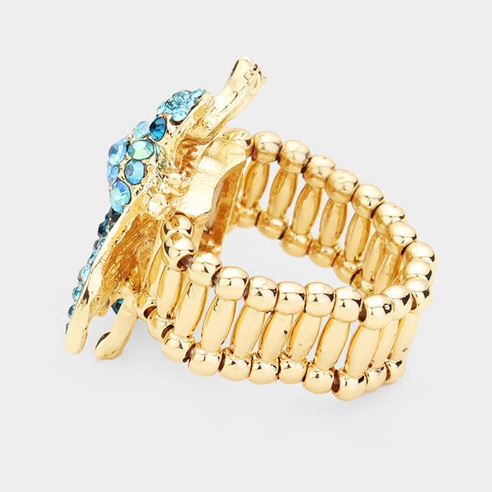 Crystal Honey Bee Stretch Ring