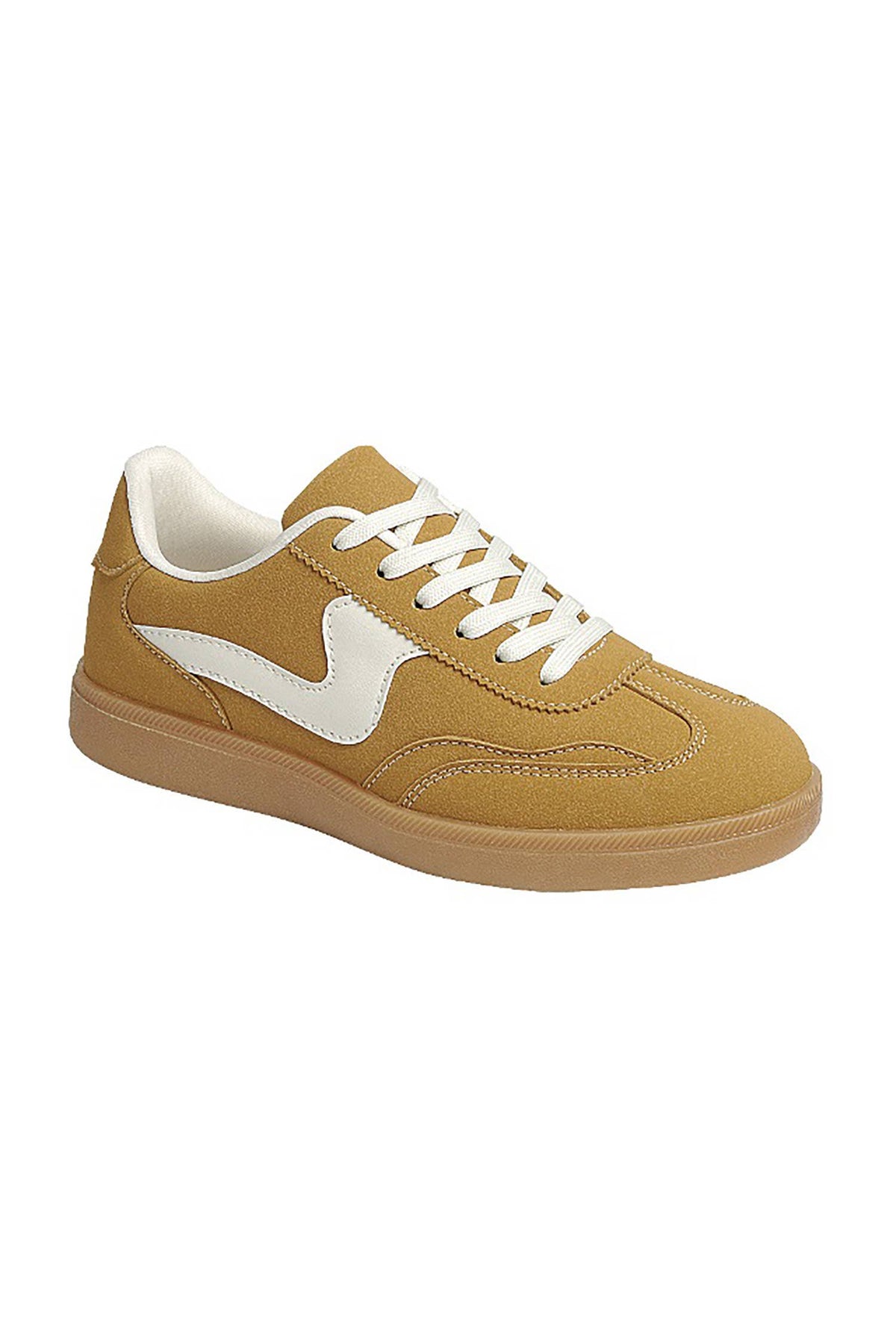 Leopard/Gold Lace Up Womens Sneaker