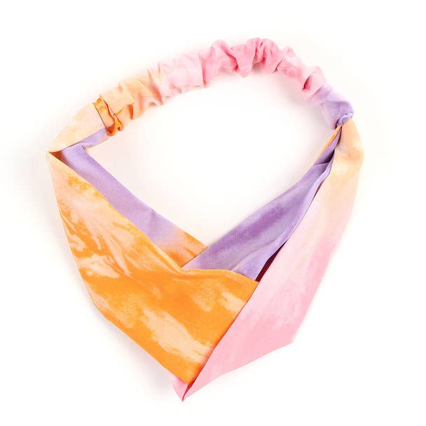 Criss Cross Colorful Tie Dye Headband