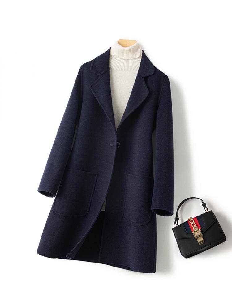 Women Winter Coat Wool Coat Handmade