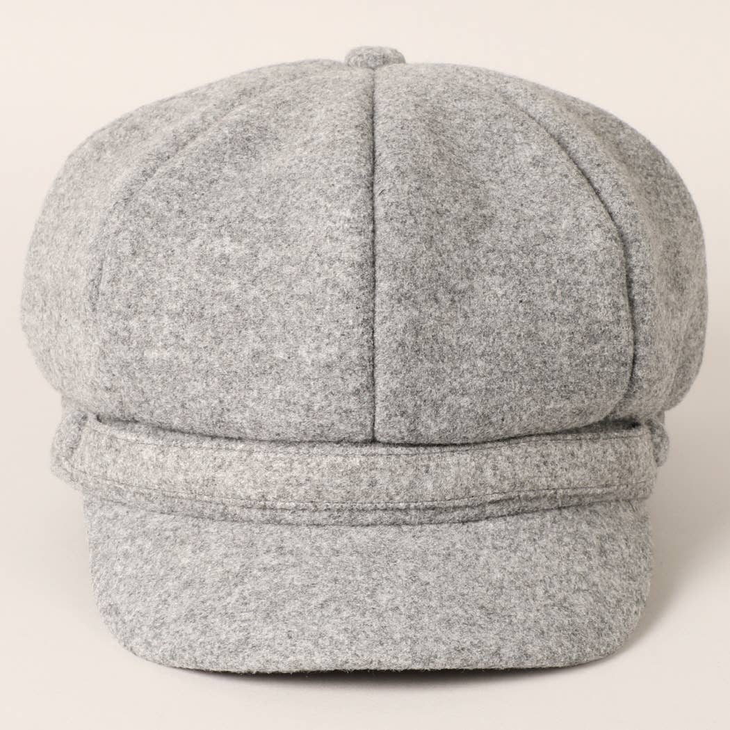 Solid Color Casual Newsboy Cap Cabbie Hat