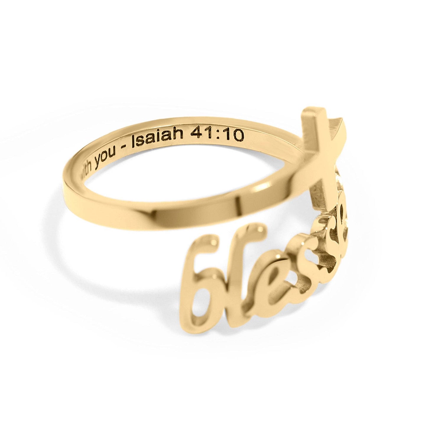 Adjustable “Blessed” Ring, Isaiah 41:10