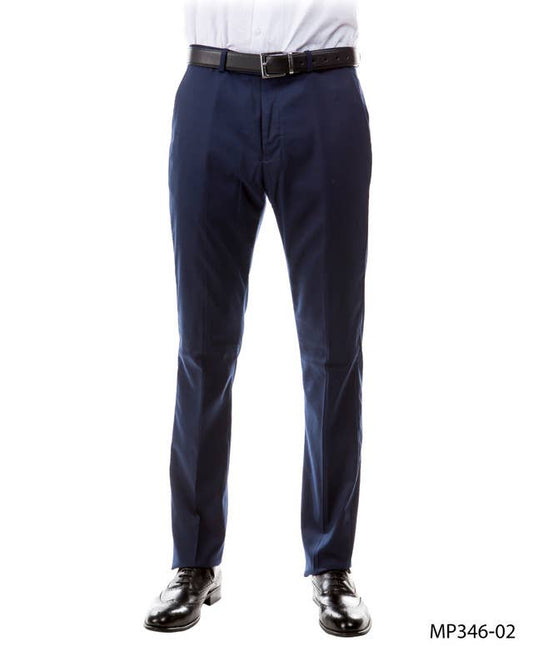 ZeGarie Tailored Fit Suit Separates Mens Trousers, Navy