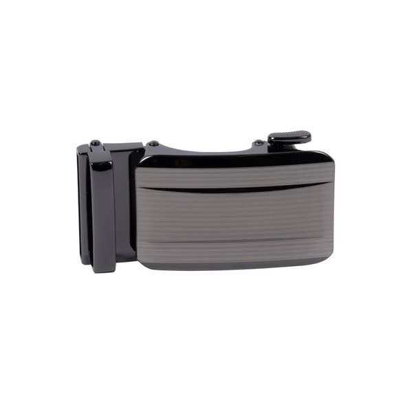 Men's Genuine Leather Sliding Buckle Ratchet Belt-MGLBB70