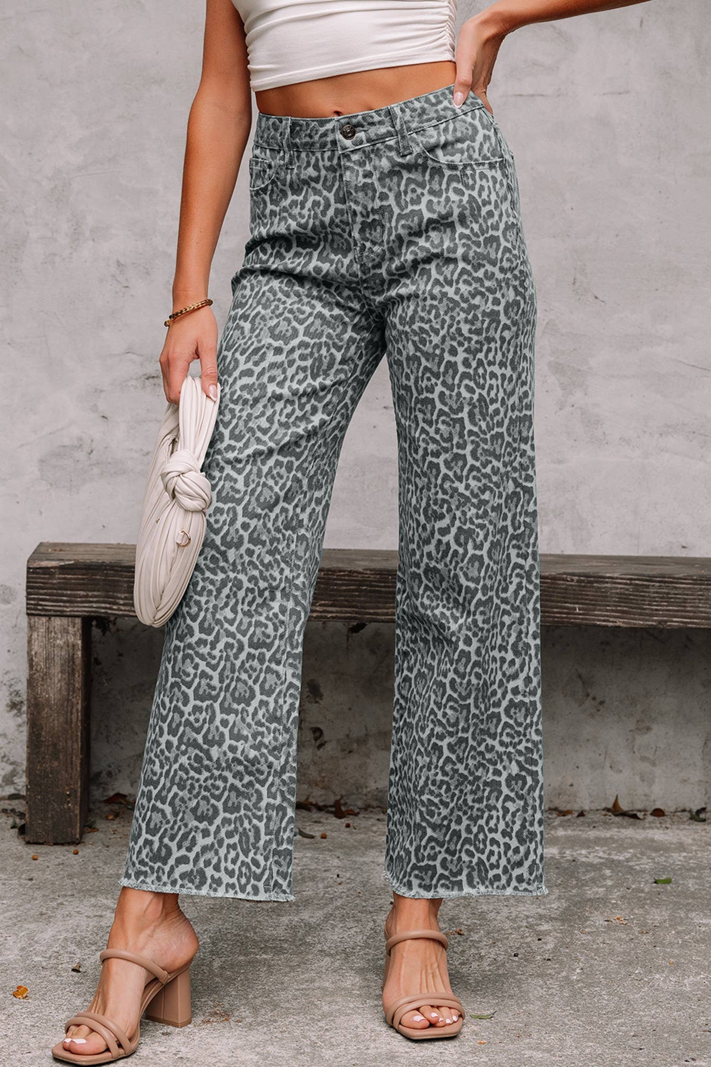 Lovely Leopard Wide Leg Jeans