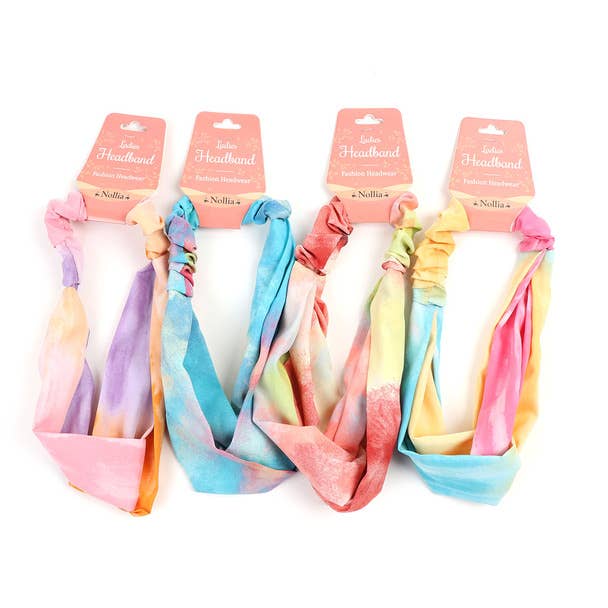 Criss Cross Colorful Tie Dye Headband