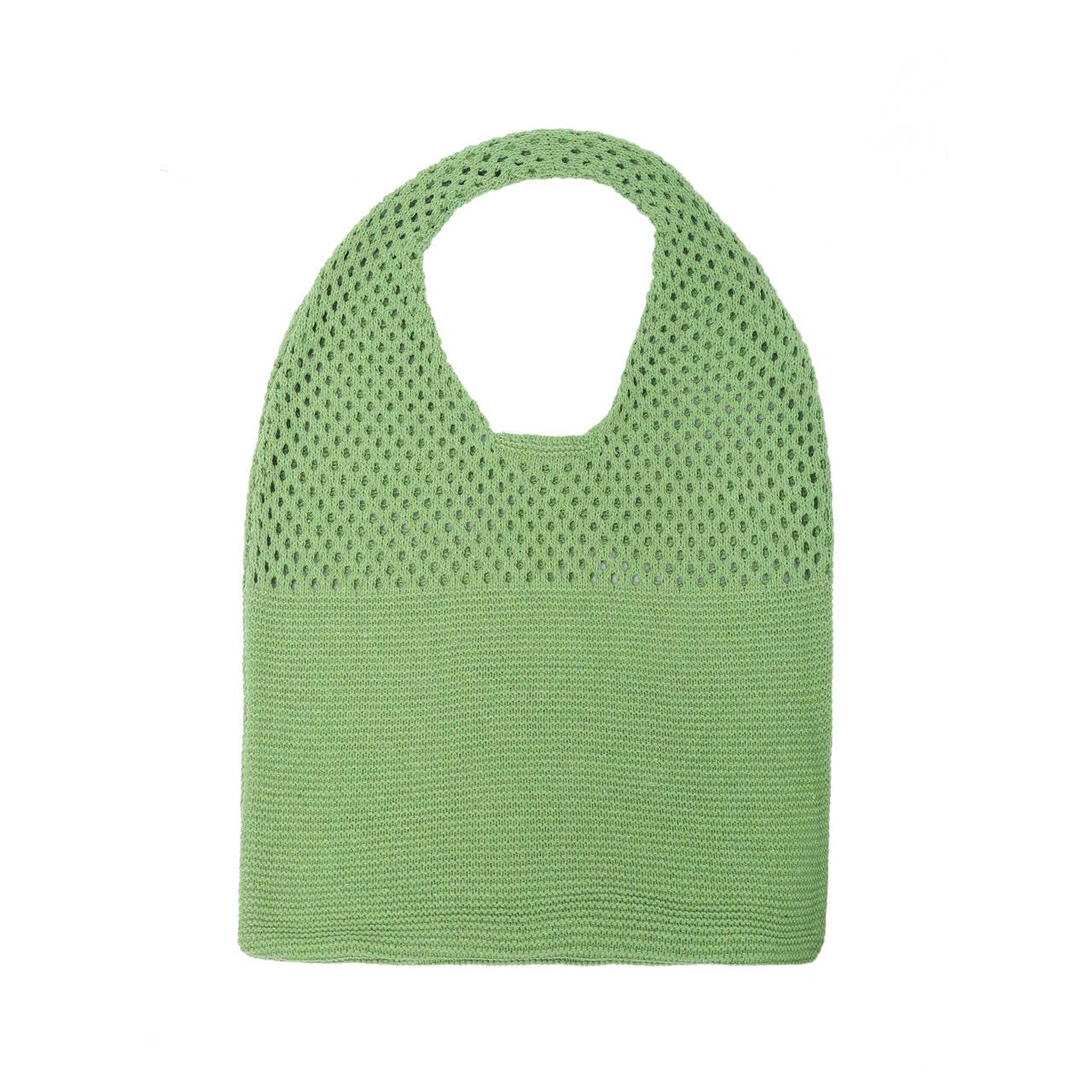 Mesh Knit Bag- Light Green- 100% Polyester