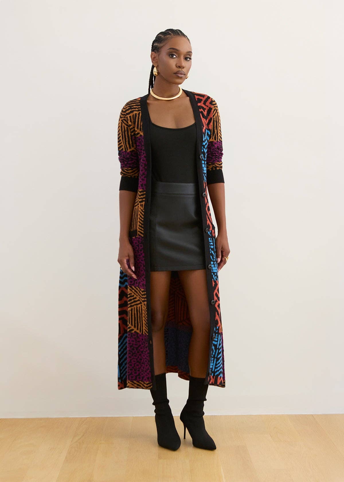 The Aisha Heritage Maxi Cardigan | Harvest Berry