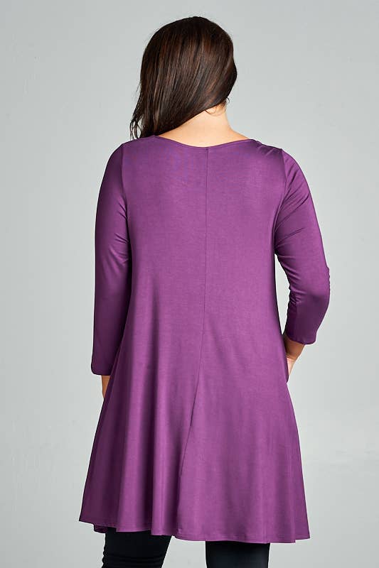 Solid Jersey Tunic Dress