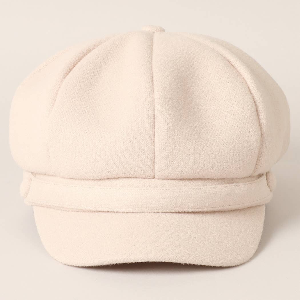 Solid Color Casual Newsboy Cap Cabbie Hat