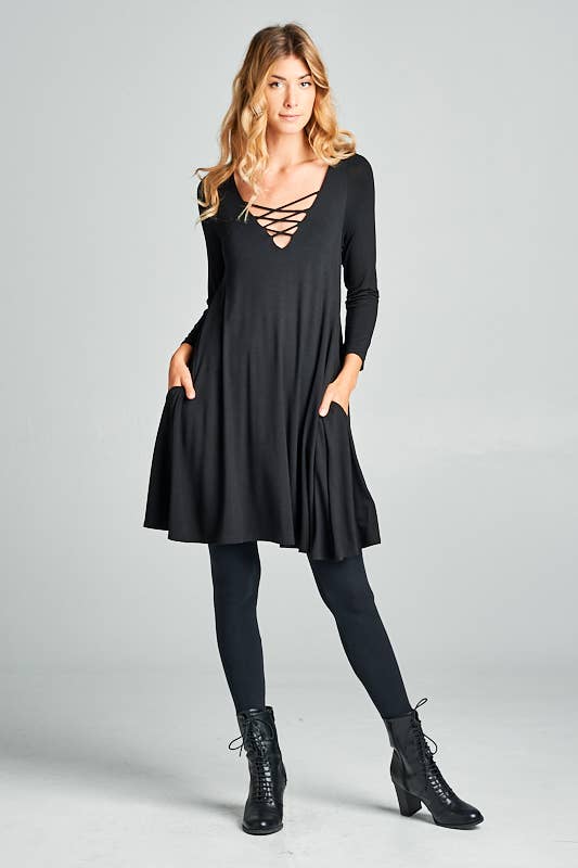 Solid Jersey Tunic Dress