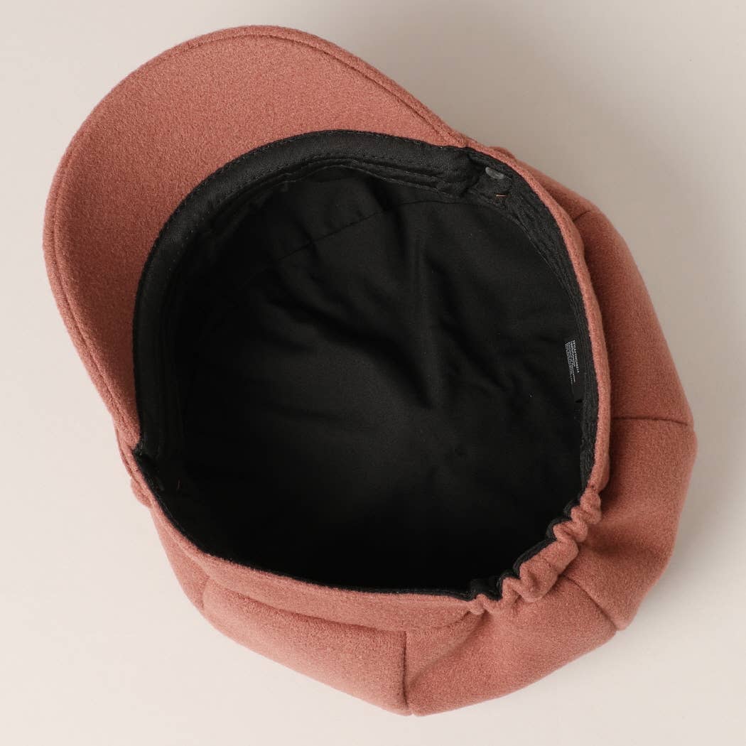 Solid Color Casual Newsboy Cap Cabbie Hat