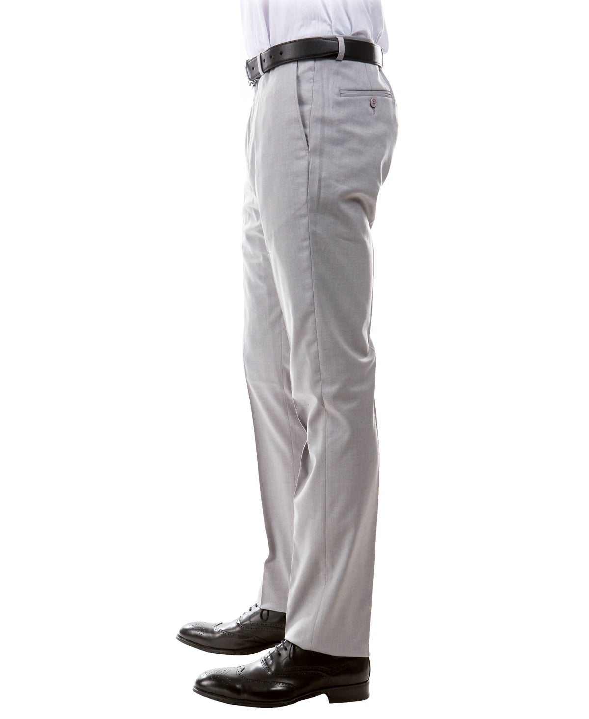 ZeGarie Tailored Fit Suit Separates Men Trousers, Light Grey