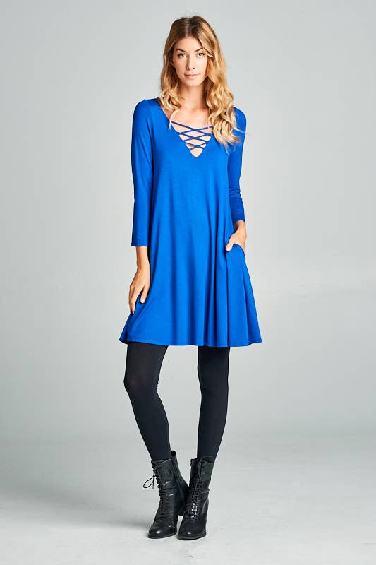 Solid Jersey Tunic Dress