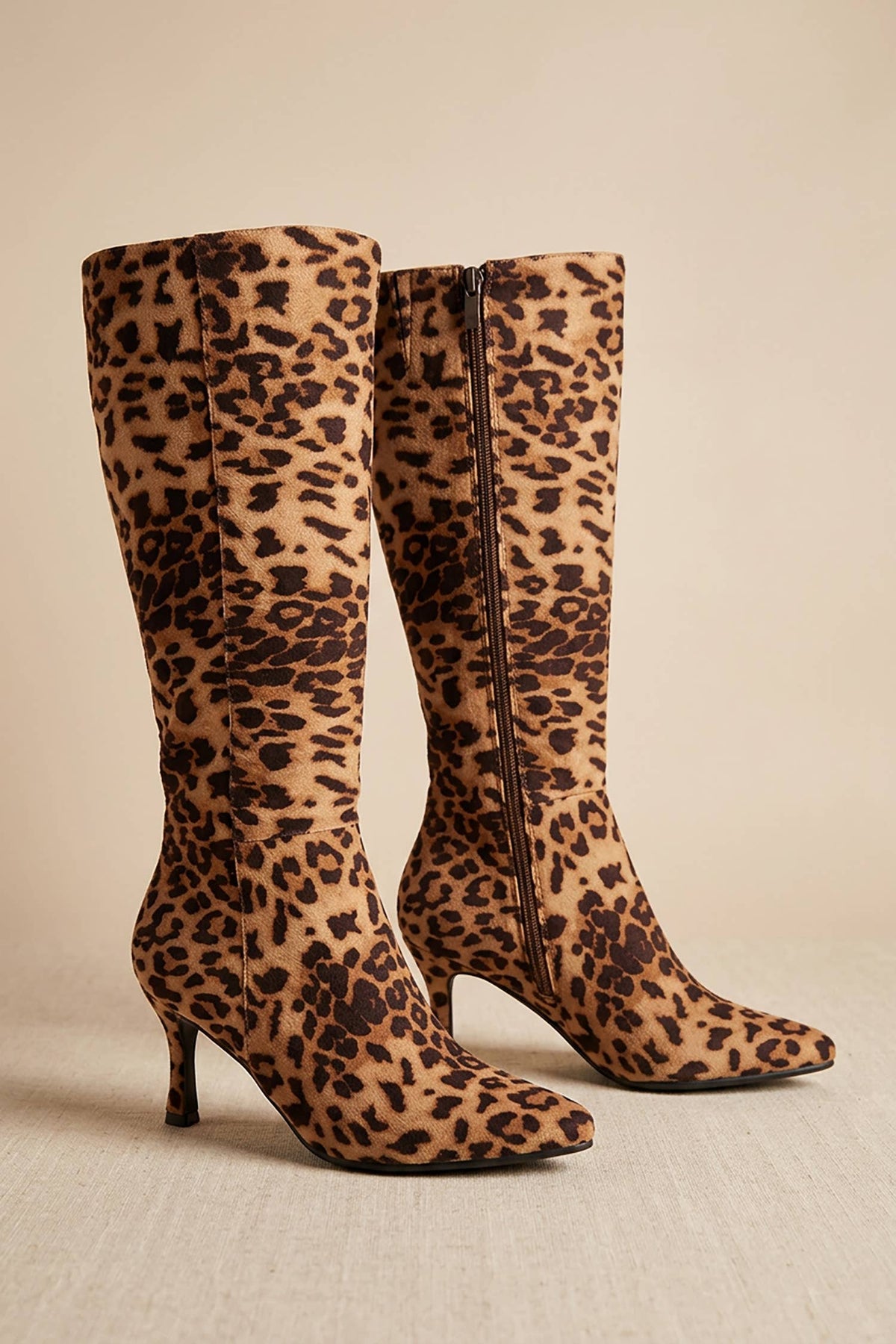 kitten pointed high heel boots