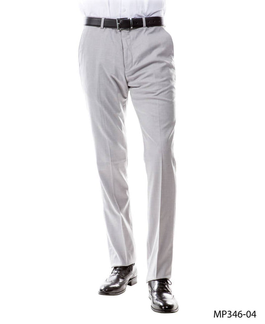 ZeGarie Tailored Fit Suit Separates Men Trousers, Light Grey