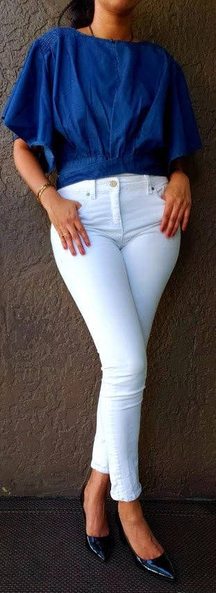 Women denim Crop Top