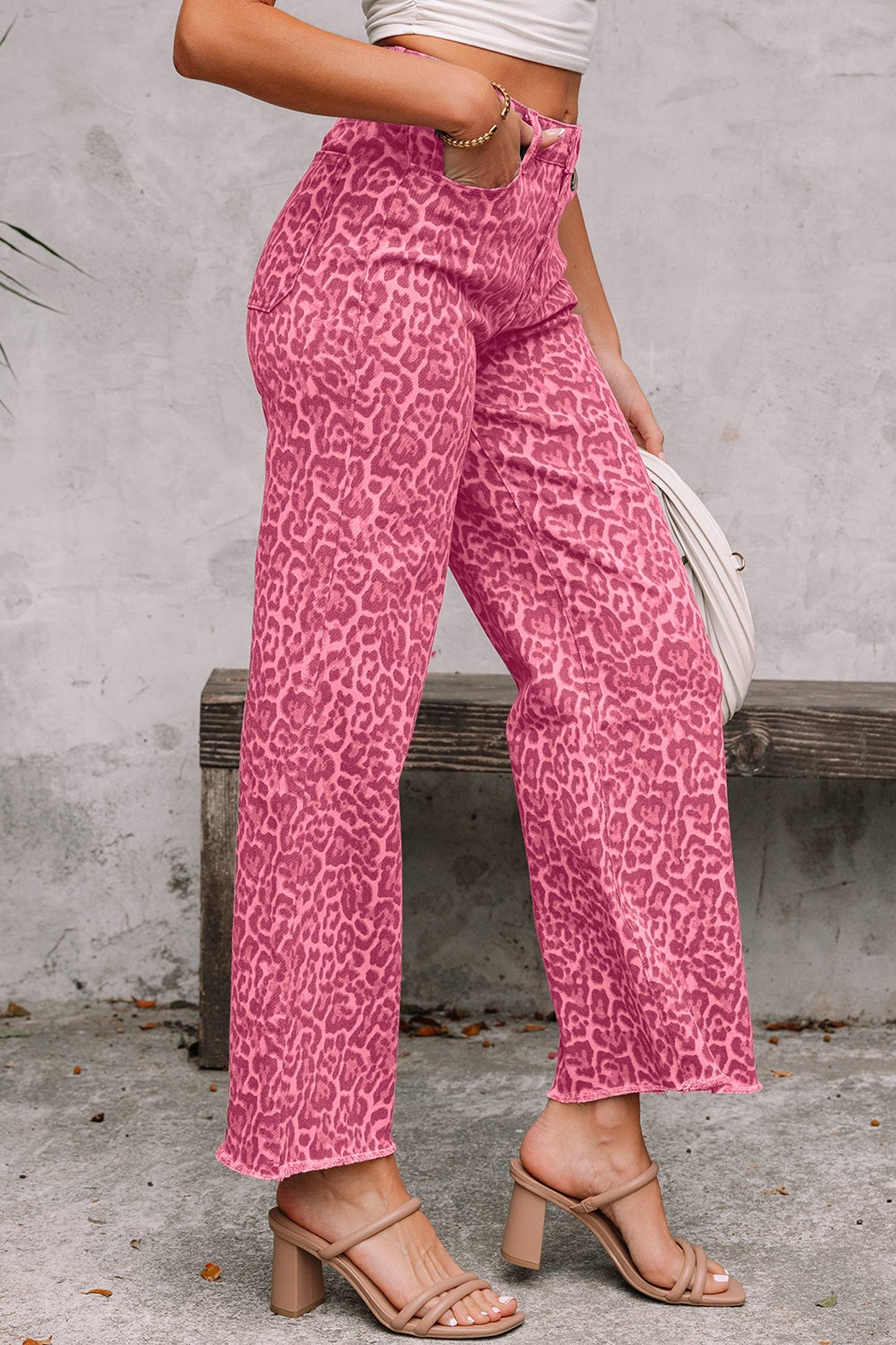 Lovely Leopard Wide Leg Jeans