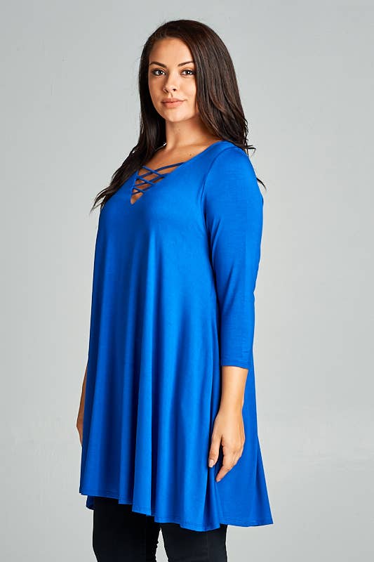 Solid Jersey Tunic Dress