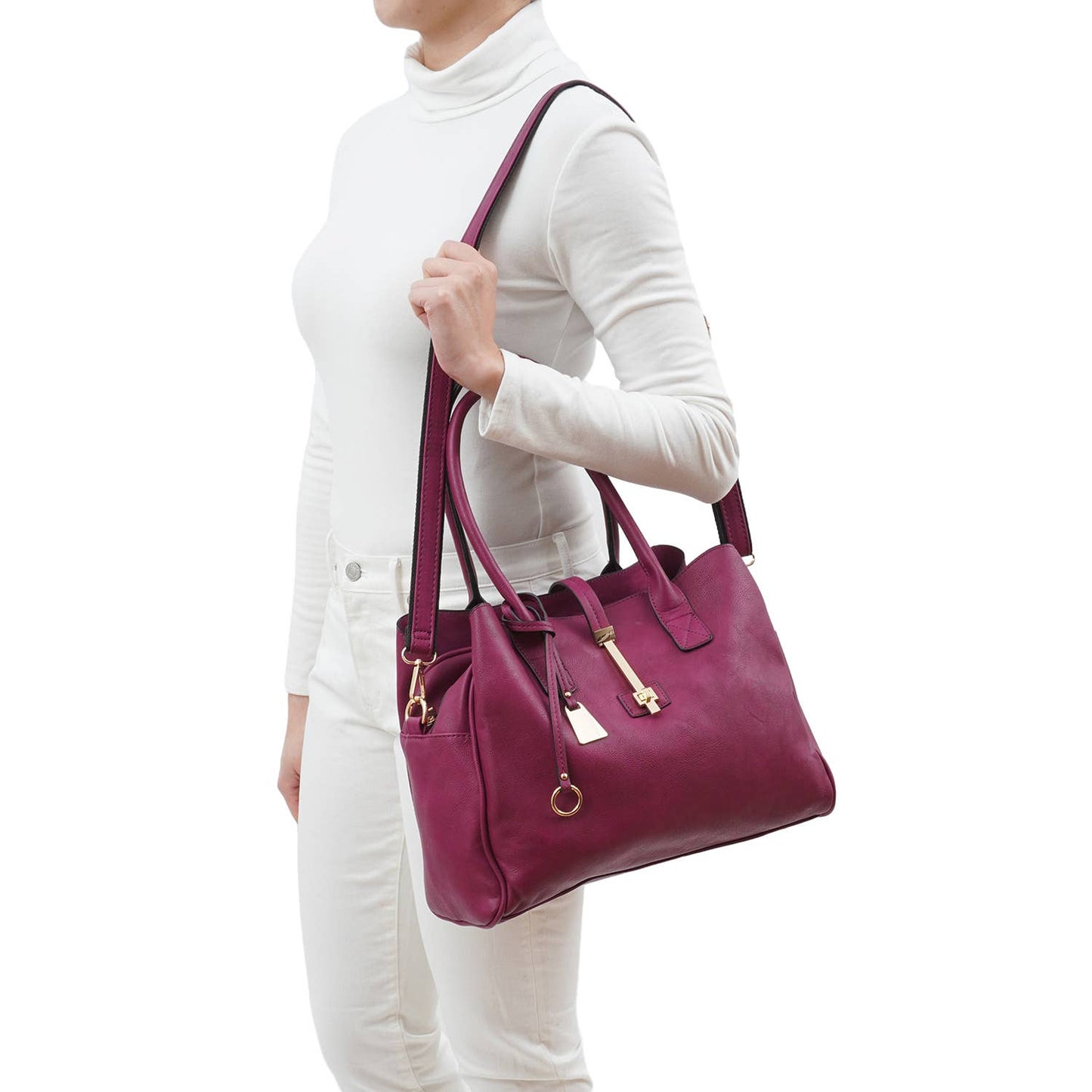 Jasmine Structured 3-Compartment Satchel