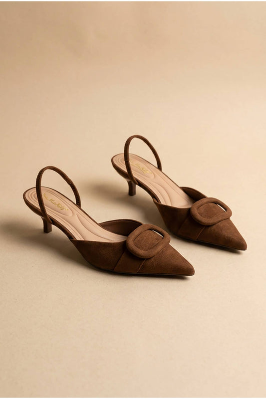 Kitten heel slingbacks