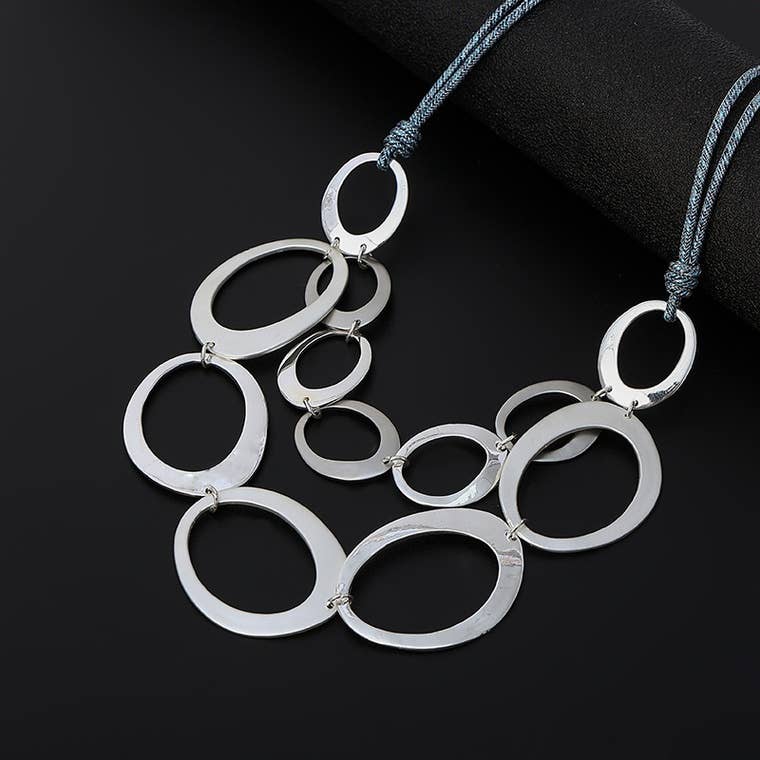 Silver Circles Necklace