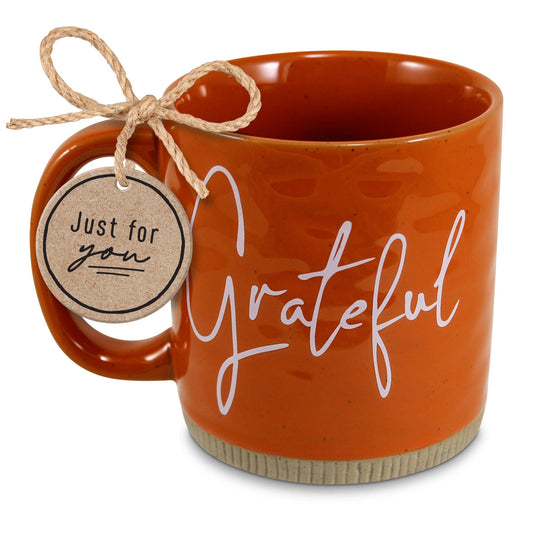 LCP Mug Powerful Words Grateful Rust 16 Oz.