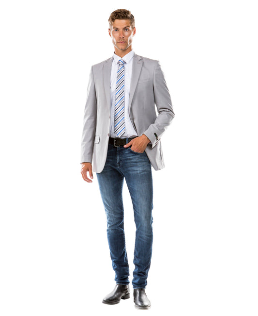 ZeGarie Tailored Fit Suit Separates Jacket, Light Grey