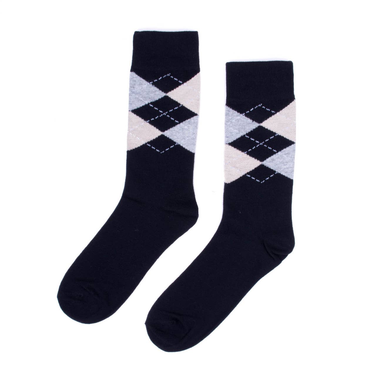 Men Black Fancy Pattern Poly Socks