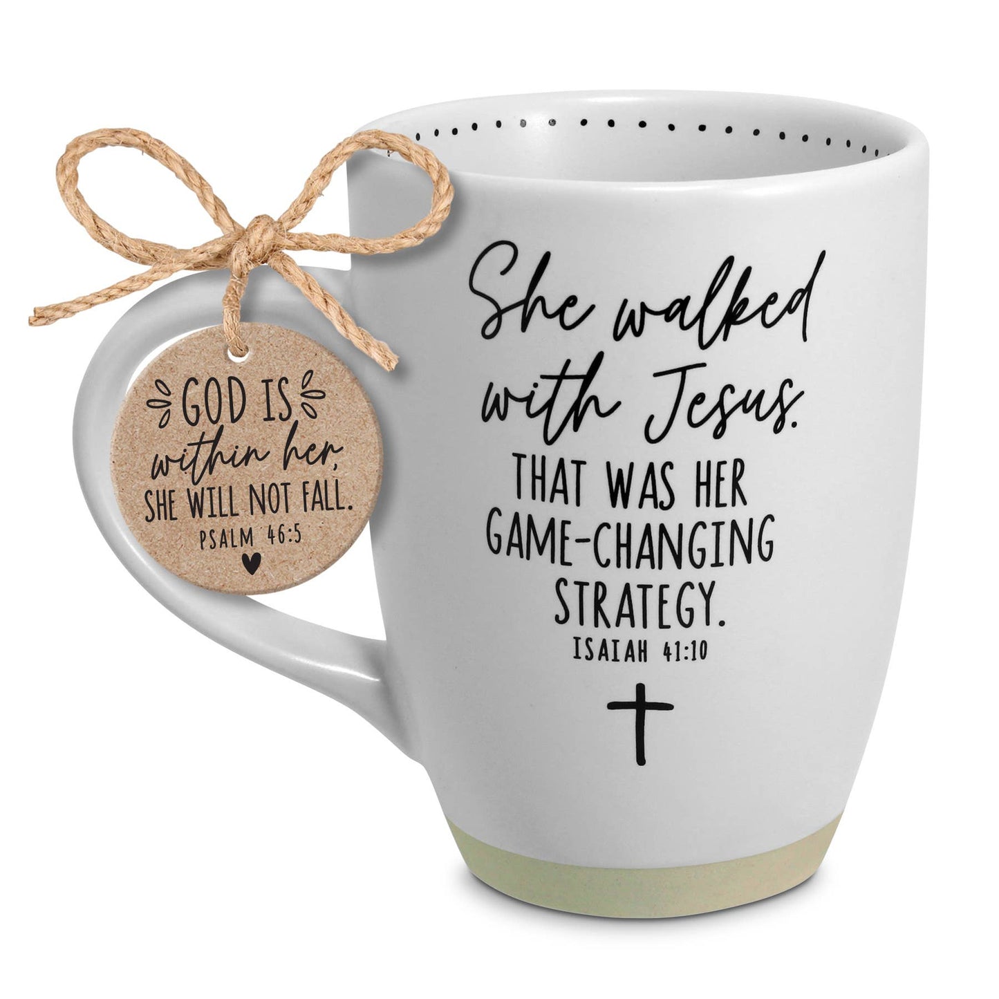 LCP Mug She Walked Jesus White Ceramic 17Oz