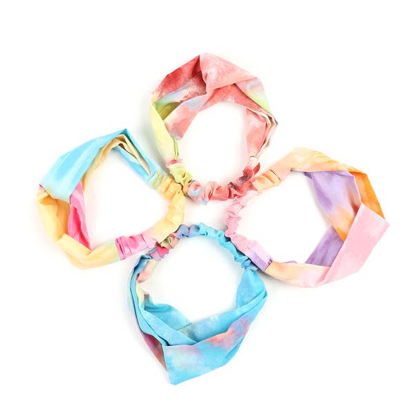 Criss Cross Colorful Tie Dye Headband