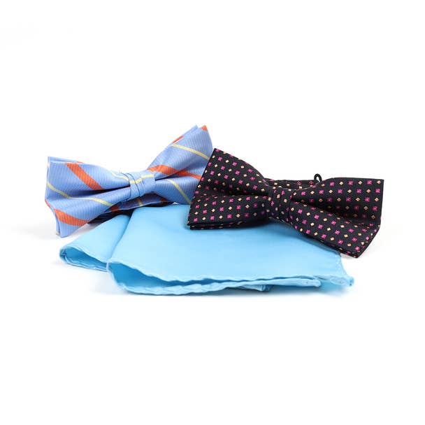 Men's Bow Ties and Matching Hanky