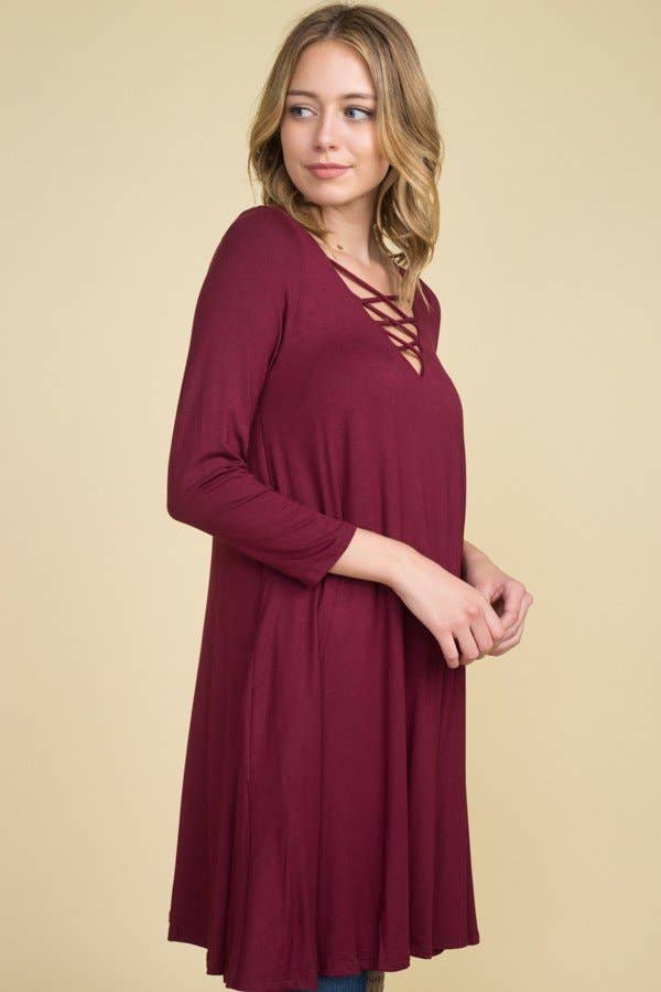 Solid Jersey Tunic Dress