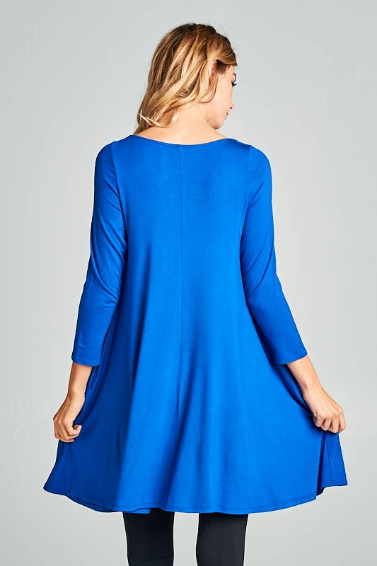 Solid Jersey Tunic Dress