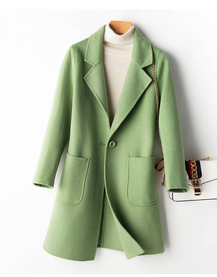 Women Winter Coat Wool Coat Handmade