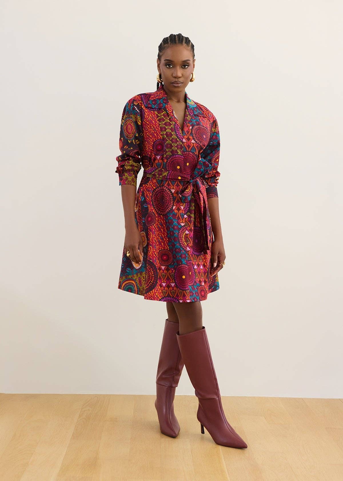 The Monife Heritage Shirt Dress | Navy Bohemian