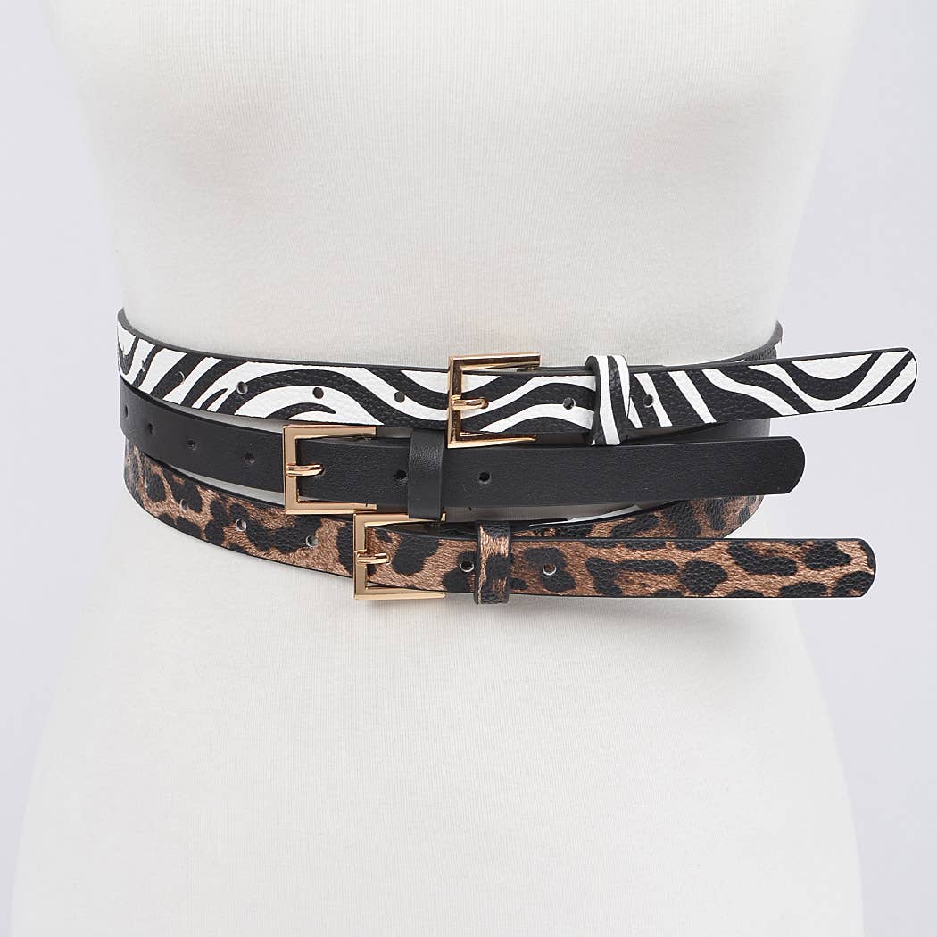 3Pcs Women's Belt Set