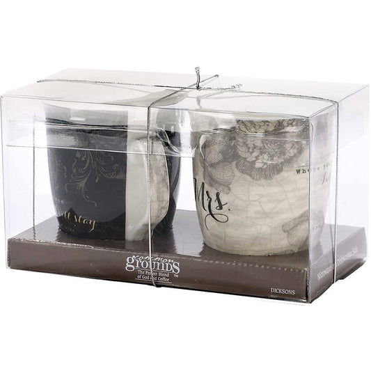 Mr & Mrs Together Forever Stoneware Mug Set 16 oz