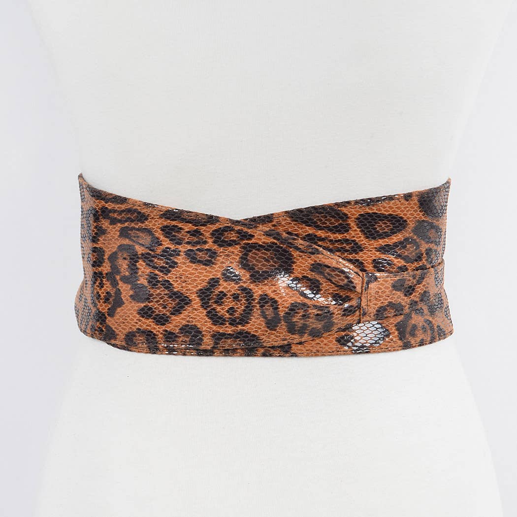 Faux Leo Kimono Belt