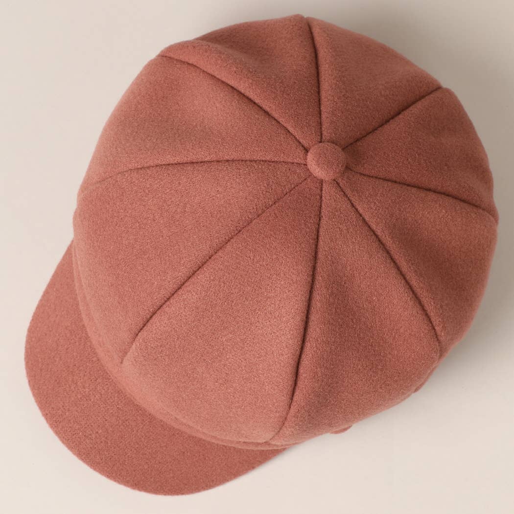 Solid Color Casual Newsboy Cap Cabbie Hat