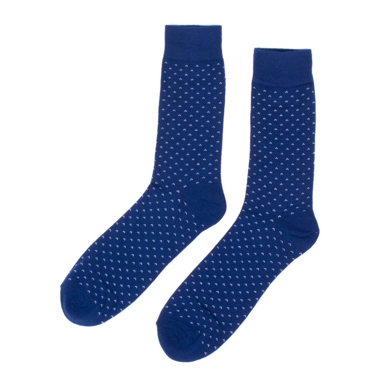 Men Navy Fancy Pattern Poly Socks