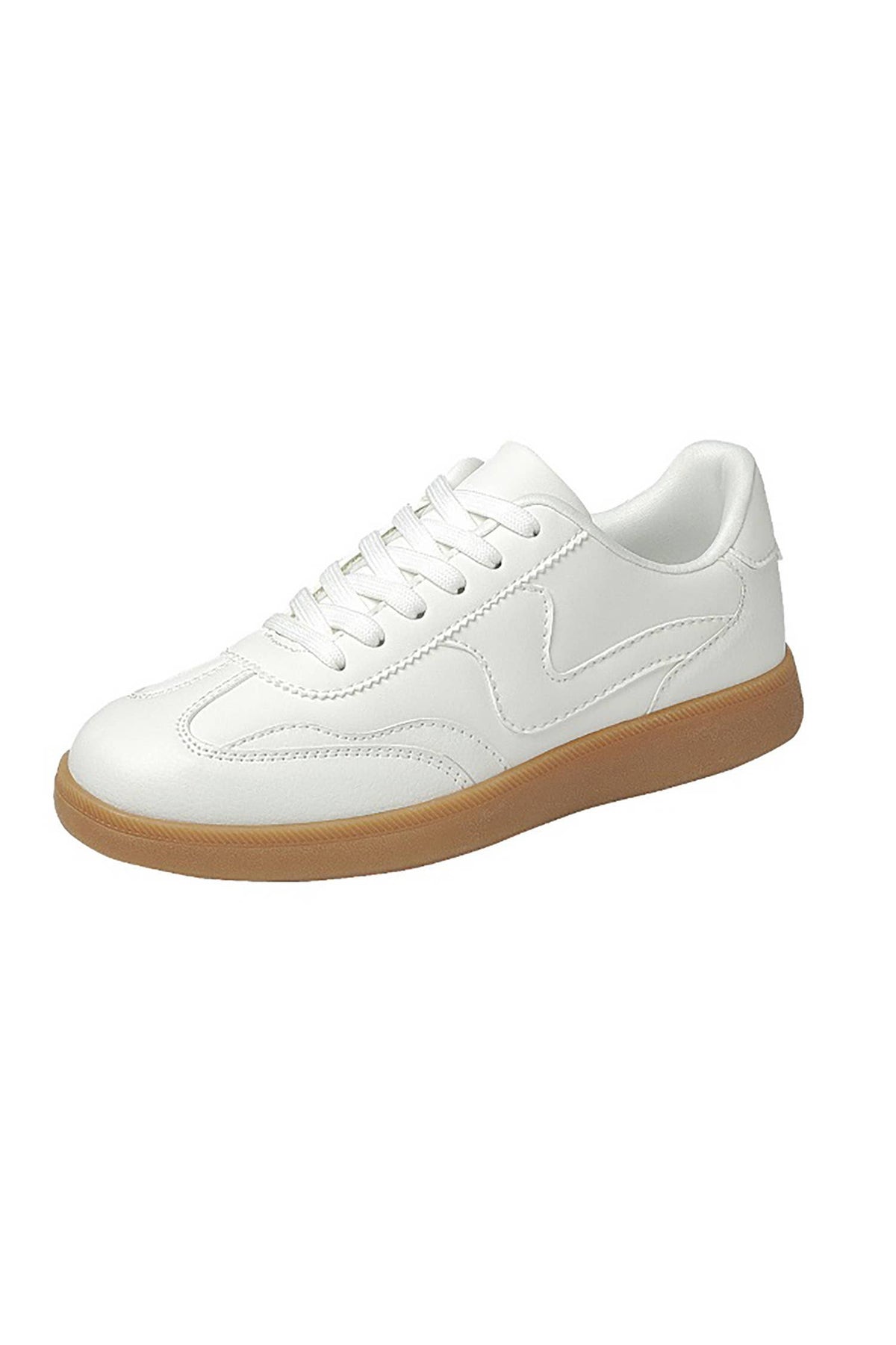 Leopard/Gold Lace Up Womens Sneaker