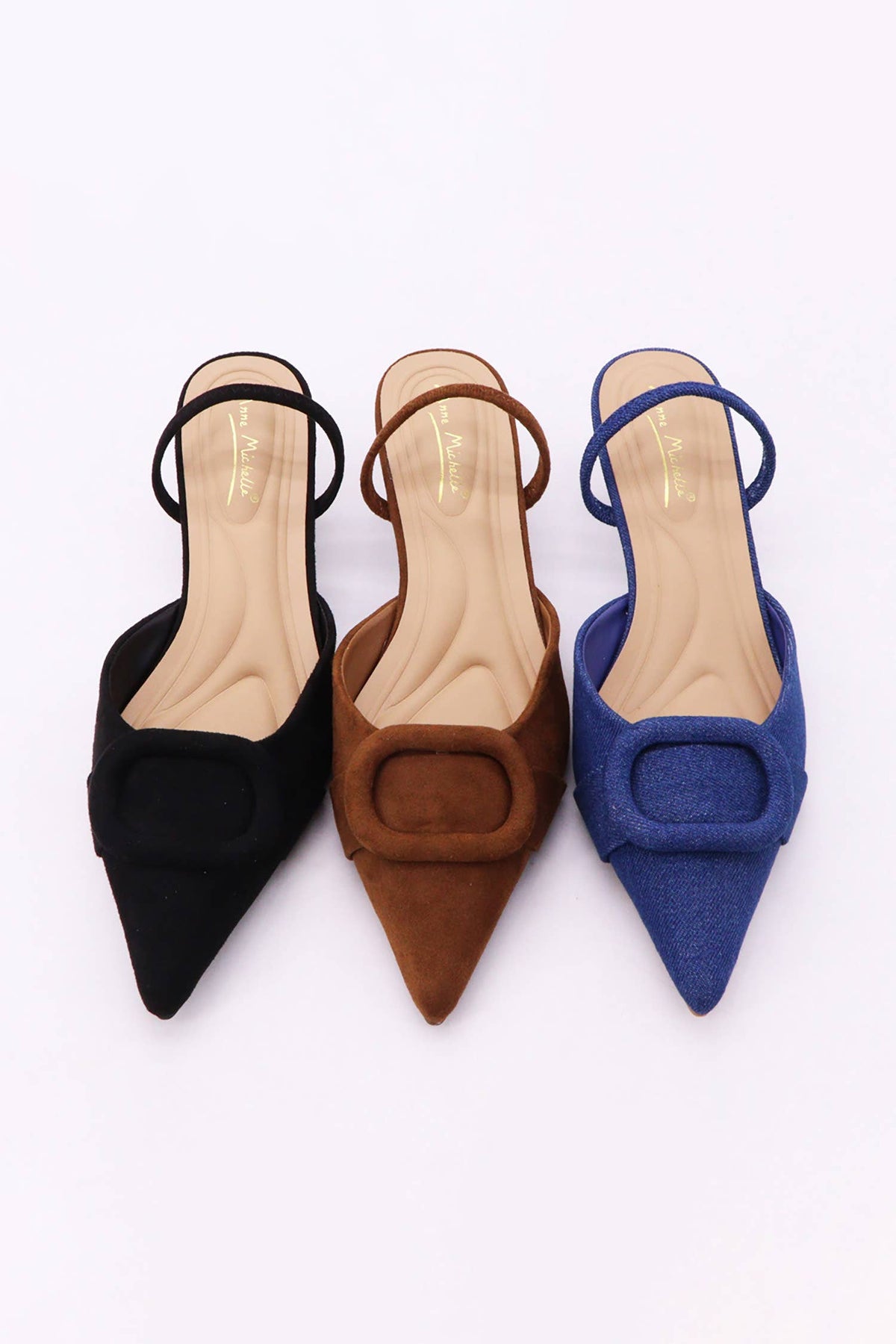 Kitten heel slingbacks