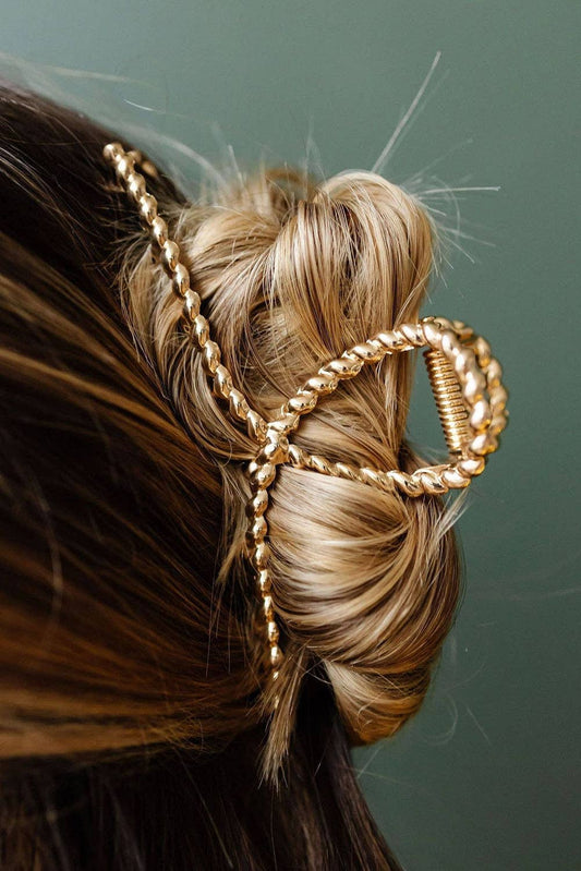 Gold Twist Hair Clip-L