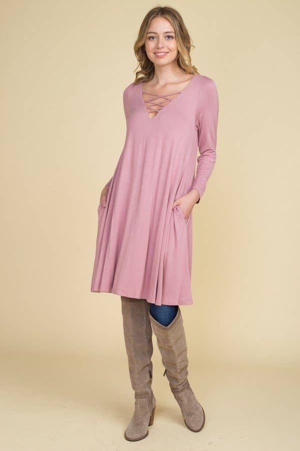 Solid Jersey Tunic Dress