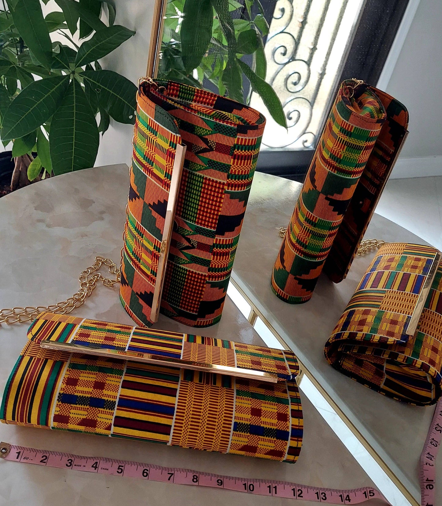 Clutch Purse/ Cross Body- kente Print