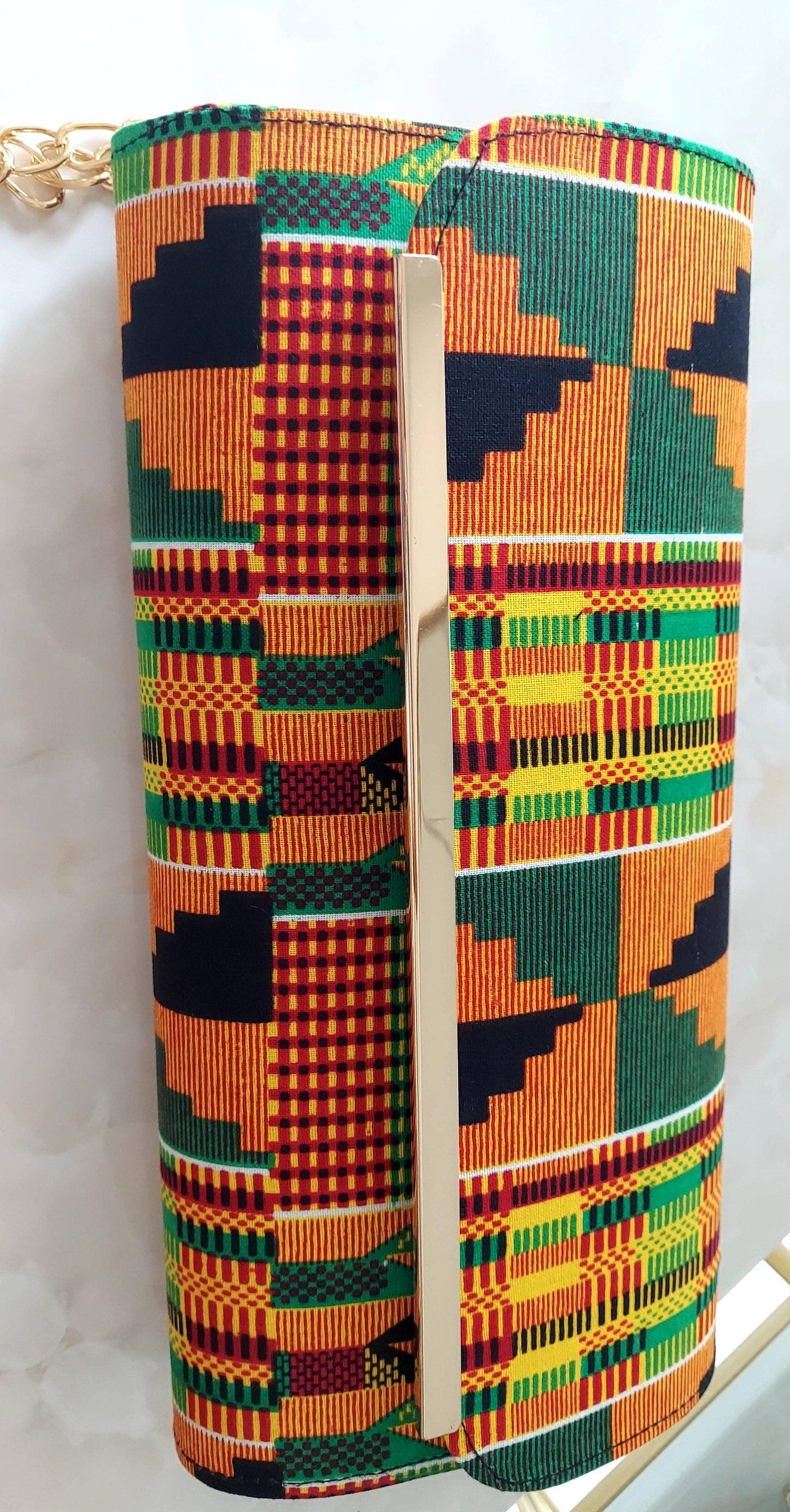 Clutch Purse/ Cross Body- kente Print