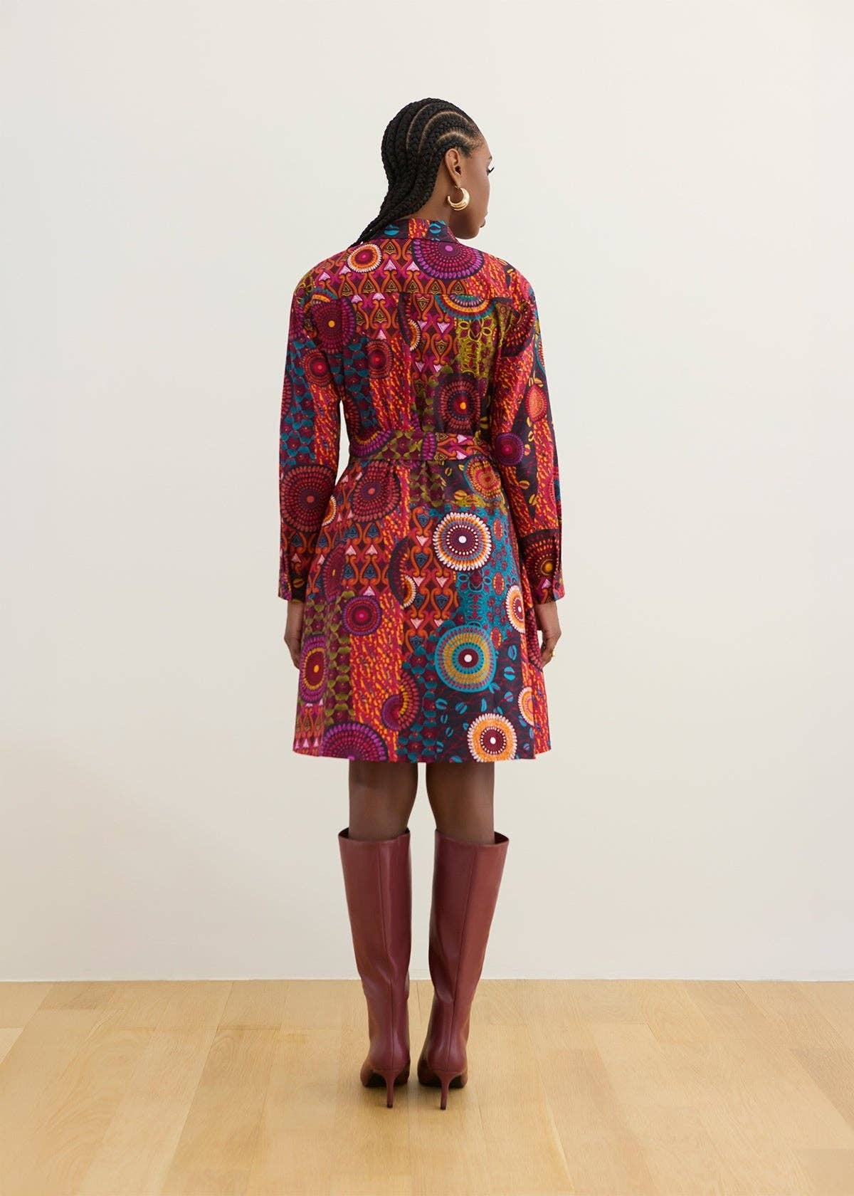 The Monife Heritage Shirt Dress | Navy Bohemian