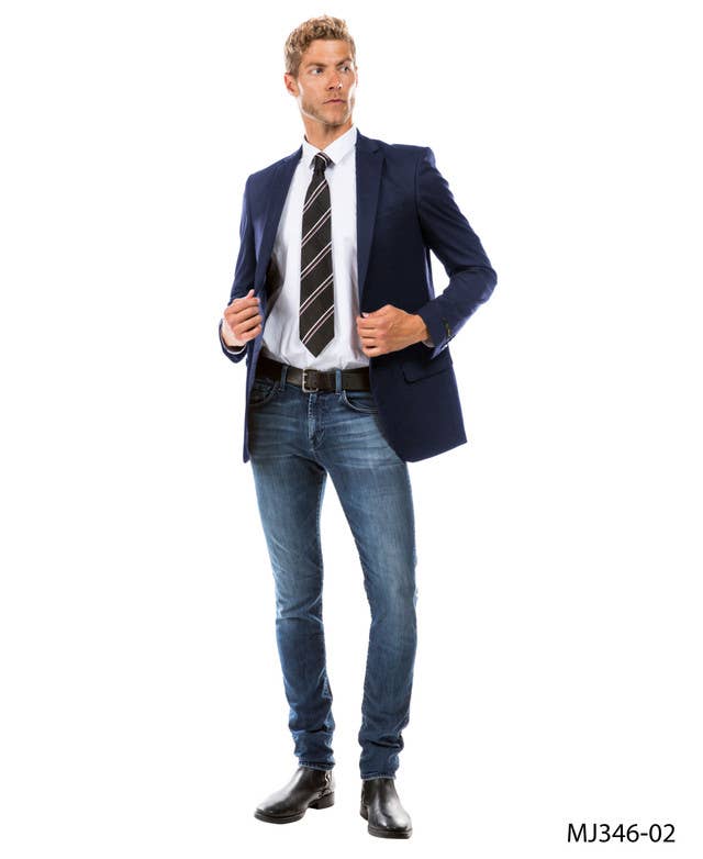 (NOW IN XL)
ZeGarie Tailored Fit Suit Separates Jacket, Navy